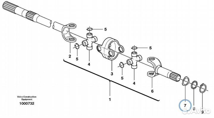 R113995 Шайба упорная полуоси экскаватор погрузчик