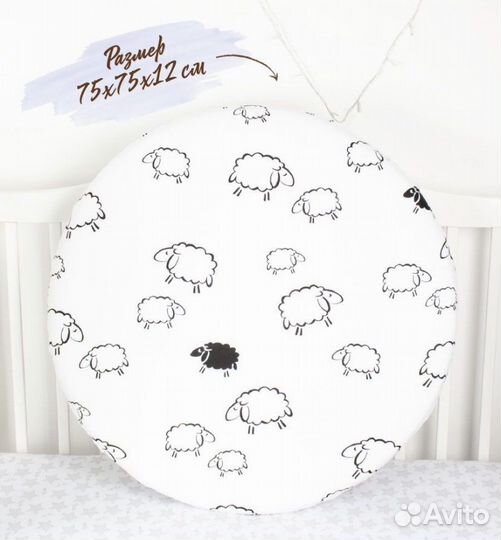 Простынь на резинке в детскую кроватку