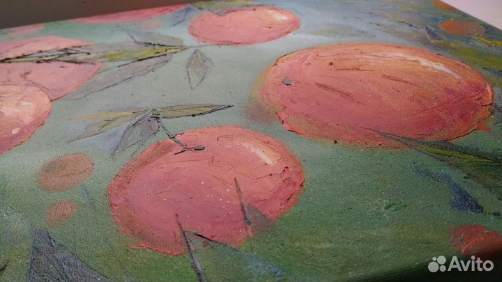 Оранжевый сад, авторская картина, масло 30х40