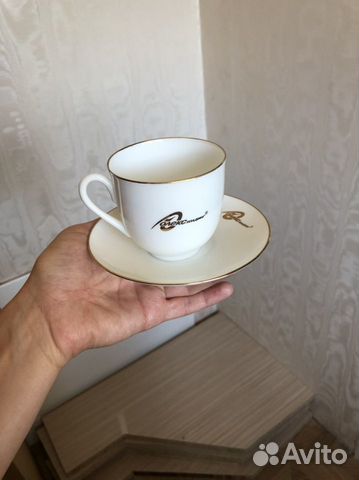 Чашка и блюдце кофейные, фарфор