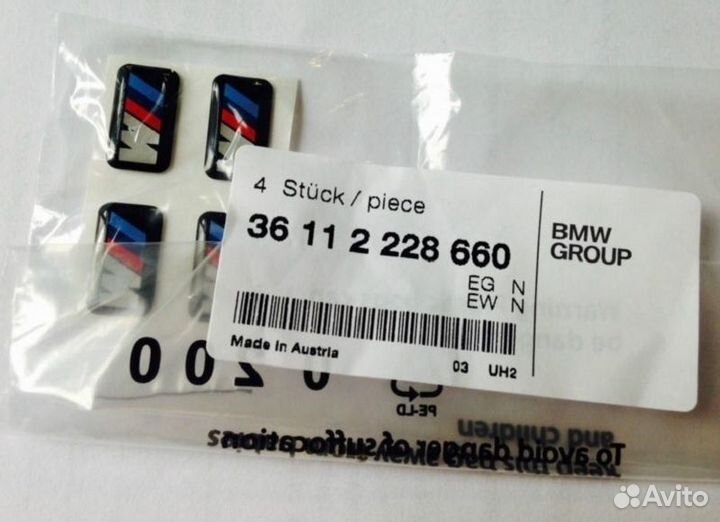 Наклейки оригинал BMW M performance 36112228660