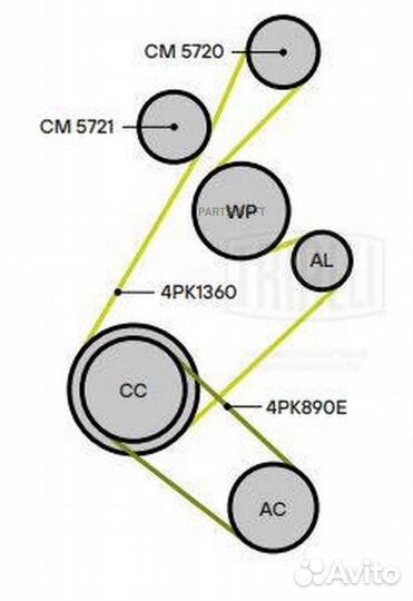 Ролик привод. ремня Ford Kuga II (13) CM5720