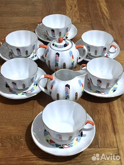 Чайный сервиз лфз СССР. Мозаичный. Редкий