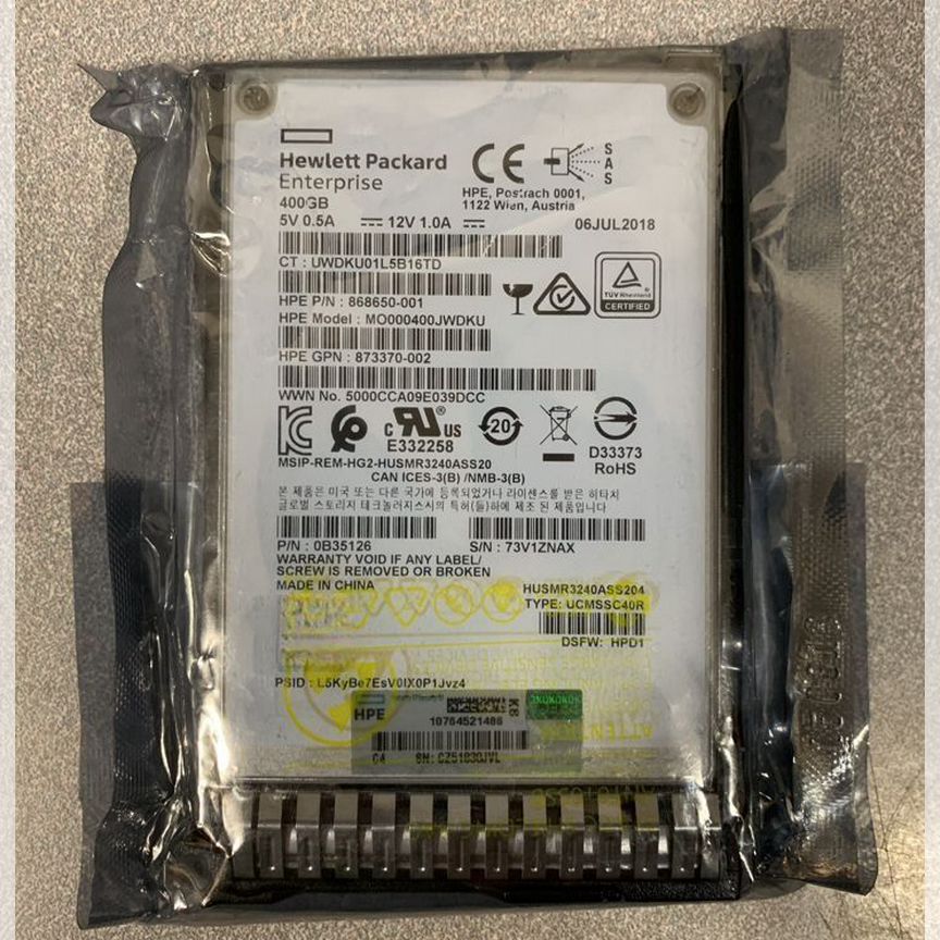 [873566-001] Ssd Диск Hp 400gb Sas 12g 2.5 G8 G9 G10 873566-001