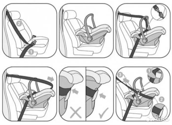 Детская автолюлька с 0 мес