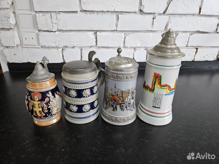 Немецкие пивные кружки хрустальные фужеры