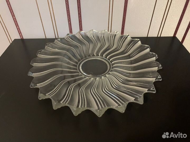 Блюдо ваза фруктовница хрусталь barolac