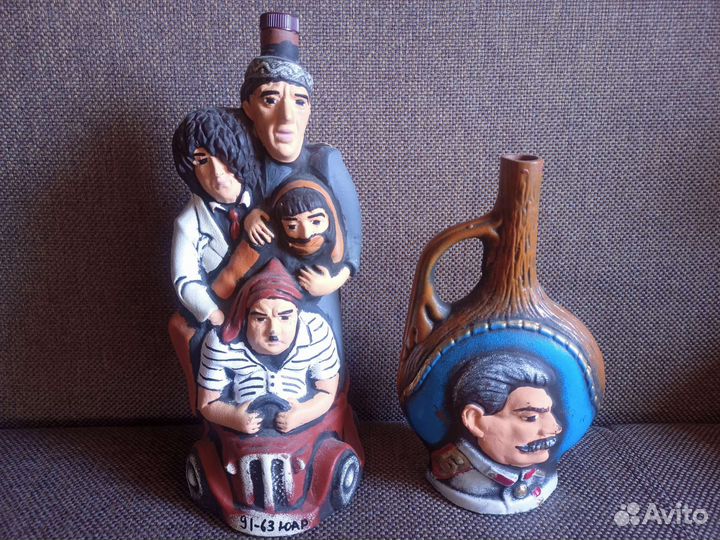 Глиняная бутылка ручной работы