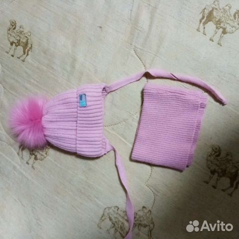 Комплект шапка и снуд для девочки