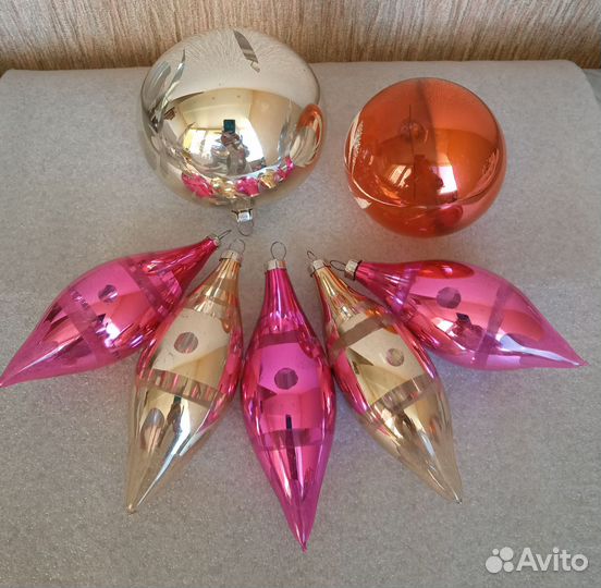 Елочные игрушки стекло СССР