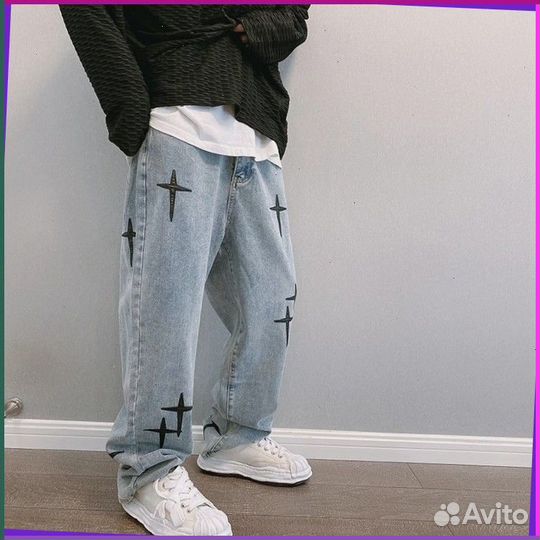 Штаны карго Y2K с крестами (Art товара: 91650)