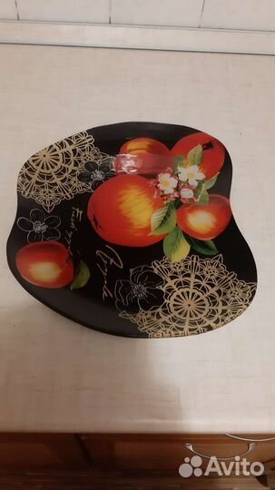 Стеклянный поднос, тарелка