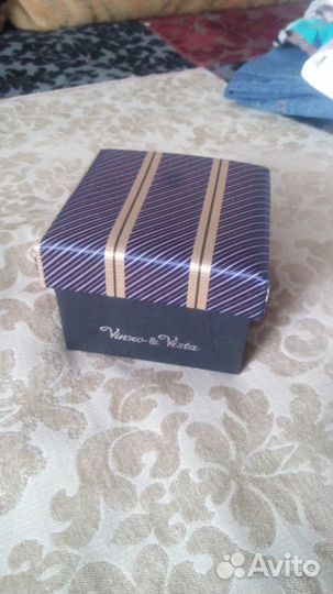 Подарочный набор: Галстук, запонки, зажим, 2платка