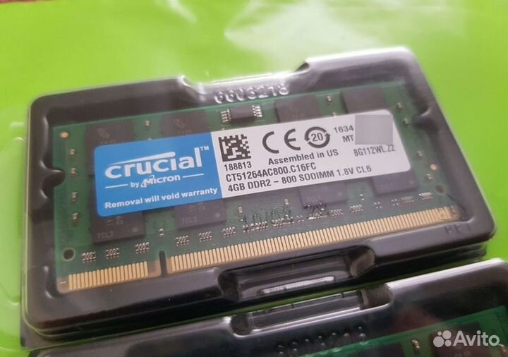 2шт по 4Гб Ddr2 800Мгц 6400S