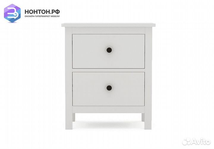 Тумба с 2-мя ящиками khimki белая