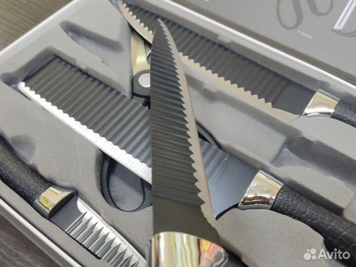 Набор ножей Ребристые-сталь