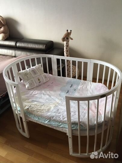 Детская кроватка трансформер круглая Comfort Baby