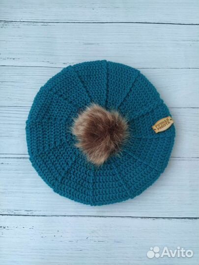 Вязаный Берет для девочки. Ручная работа