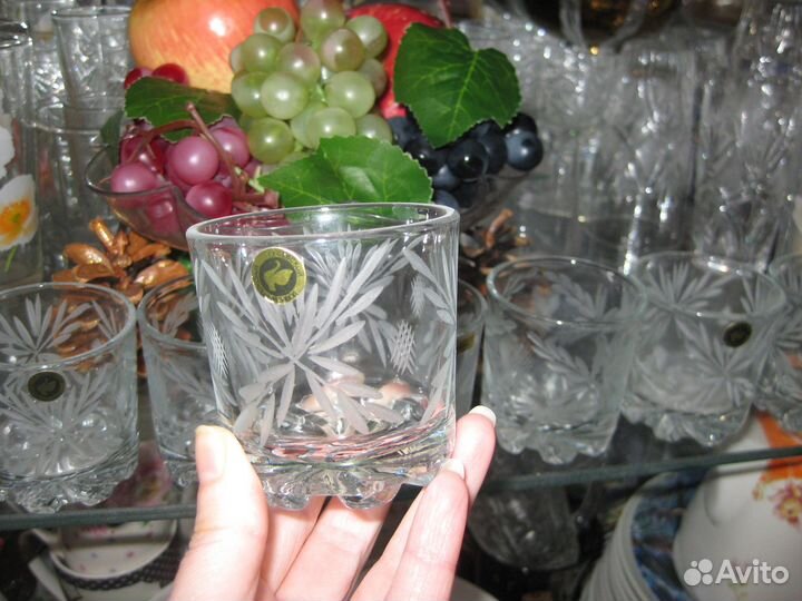 Стаканы 12 шт /вазы, бокалы/хрусталь