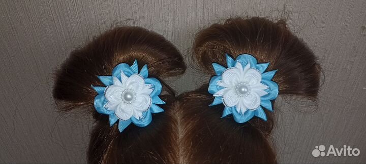 Заколки бантики из репсовый ленты