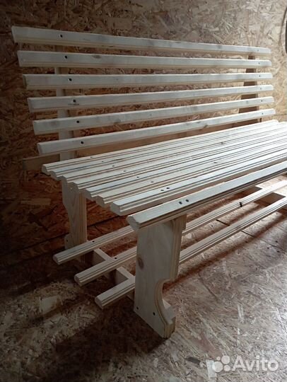 Скамейка лавочка садовая деревянная
