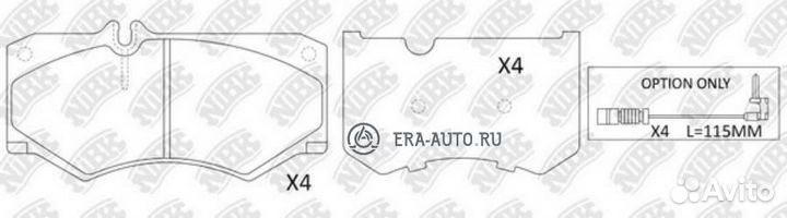 Nibk PN0254W Колодки пер. mercedes G200-63 AMG 89