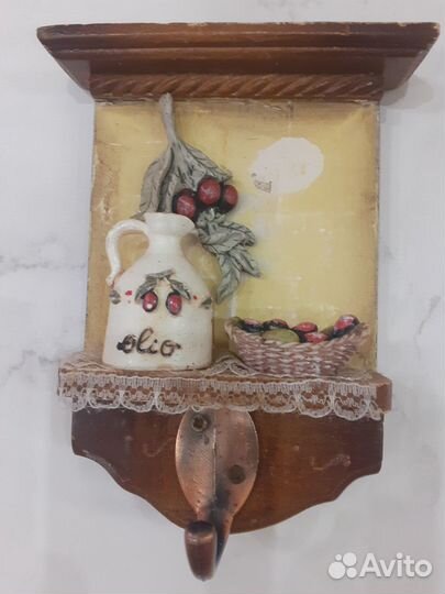 Полочка-крючок 2 и заготовки деревянные для ручек