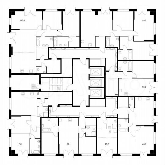1-к. квартира, 50,3 м², 5/12 эт.
