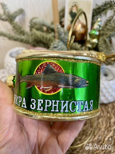 Елочные игрушки (икра, конфеты, шампанское)