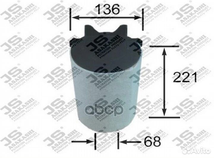 Фильтр воздушный A0128 JS Asakashi