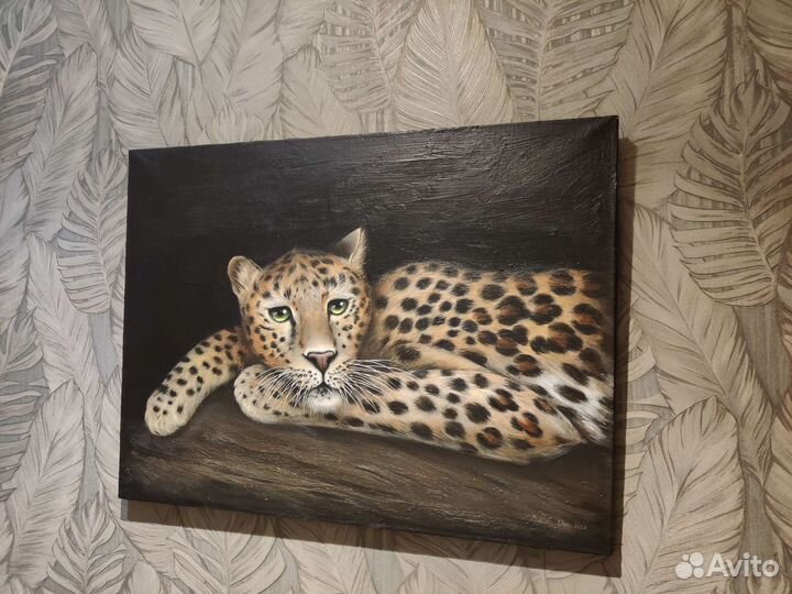 Картина леопард