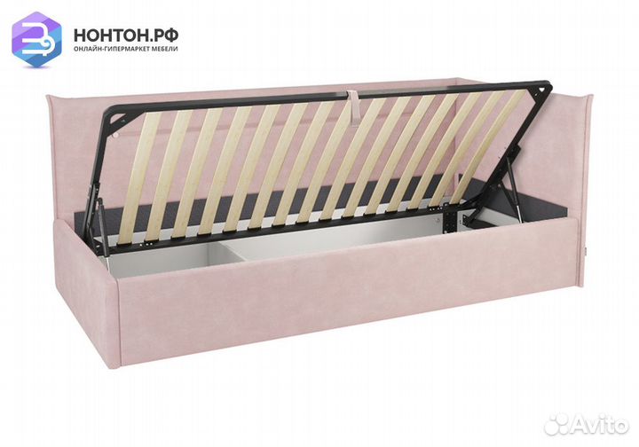 Кровать Альба 0.9 м розовая