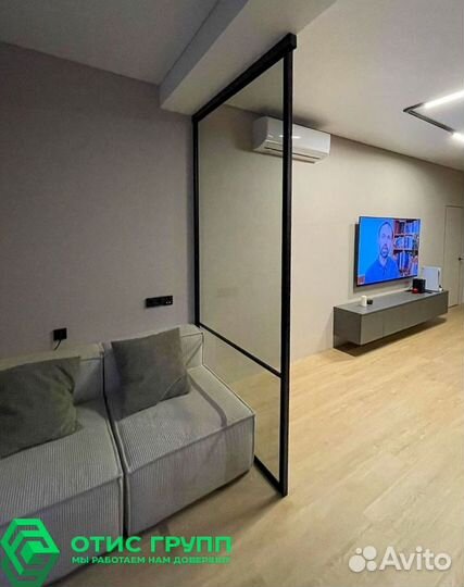 Раздвижные стеклянные перегородки