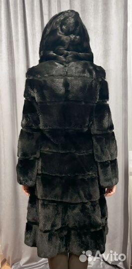 Шуба норковая с капюшоном 44 46