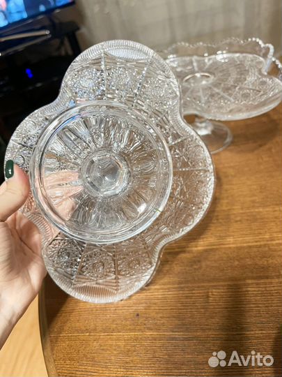 Менажница хрустальная
