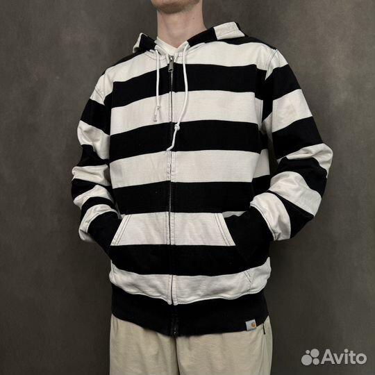 Зип худи Carhartt Hooded Mellow Block Striped Jack