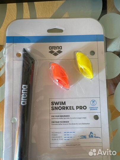 Фронтальная трубка для плавания arena snorkel pro