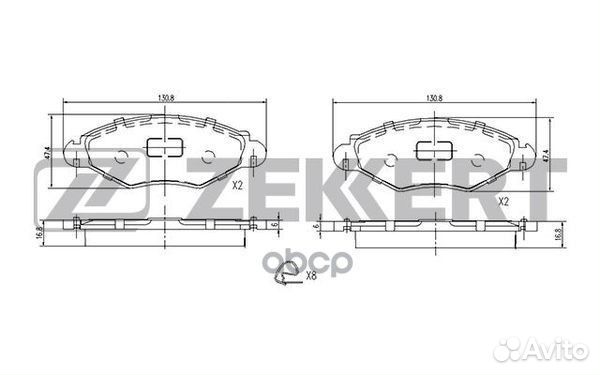 Колодки торм. диск. передн. Peugeot 206 98- 20