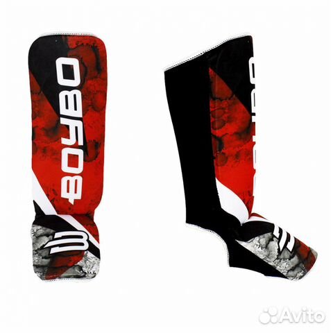 Защита голень-стопа BoyBo Flame нейлон Red (р. M)