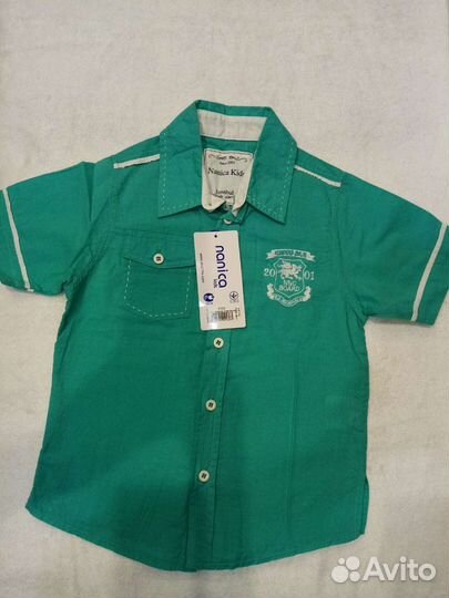 Рубашка 110-116 р-р на мальчика летняя