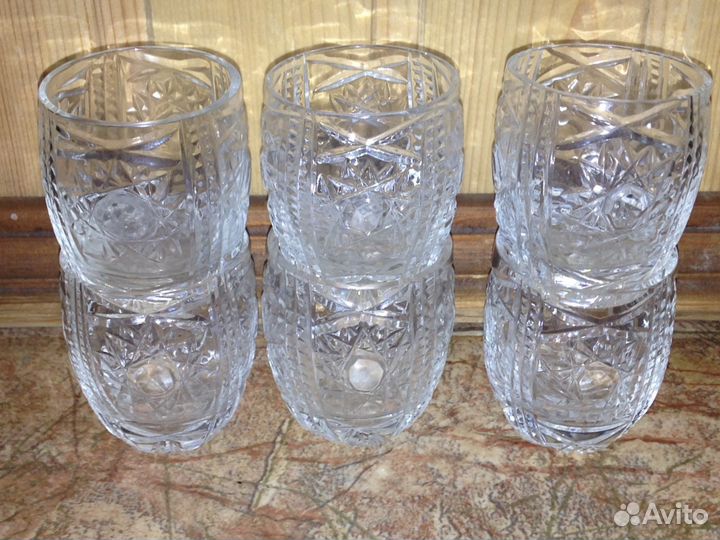 Рюмки хрустальные СССР бочонки