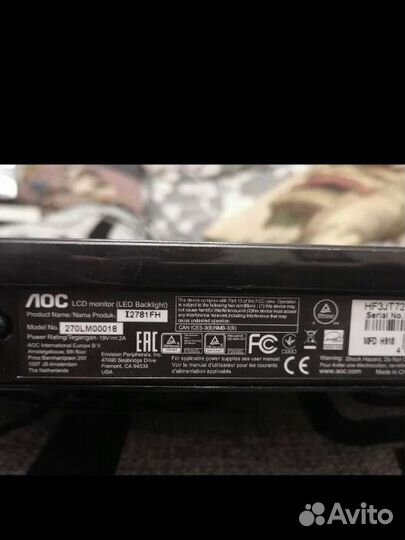 Монитор aoc 27