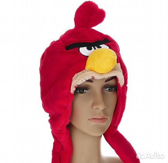 Шапка angry birds красная,черная для детей