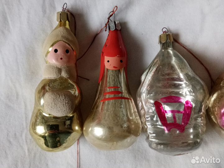 Елочные игрушки 6шт СССР