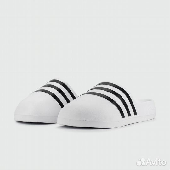 Шлёпки Adidas adifom Slide White Black Wmns