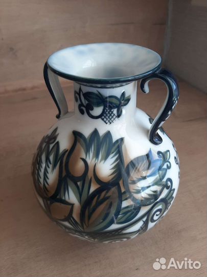 Ваза амфора фарфор СССР лфз Городецкий