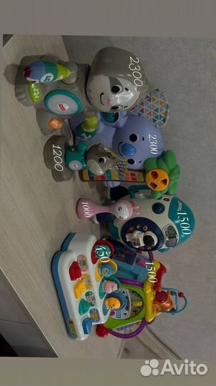 Детские игрушки (fisher price, alilo, baby go)