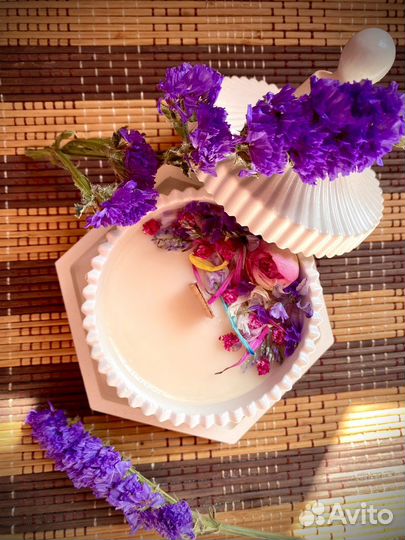 Свеча в кашпо и арома-саше