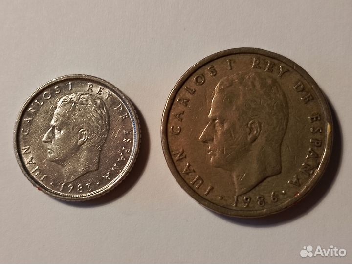 Монеты Испания 1983 и 1986 г.г