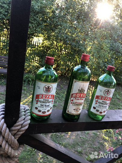 Бутылка спирт Poyal 1л времен СССР